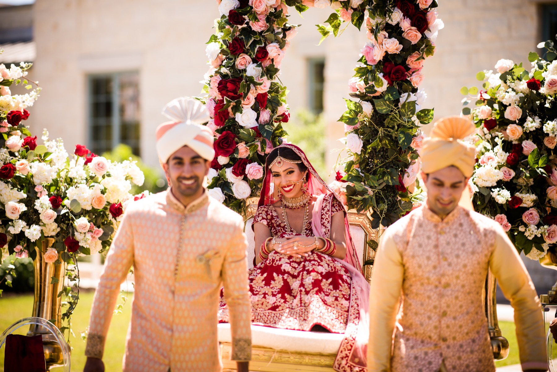 Joyful baraat entrance celebration